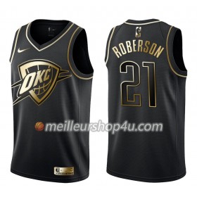 Maillot Basket Homme Oklahoma City Thunder Andre Roberson 21 Nike Noir Gold Edition Swingman